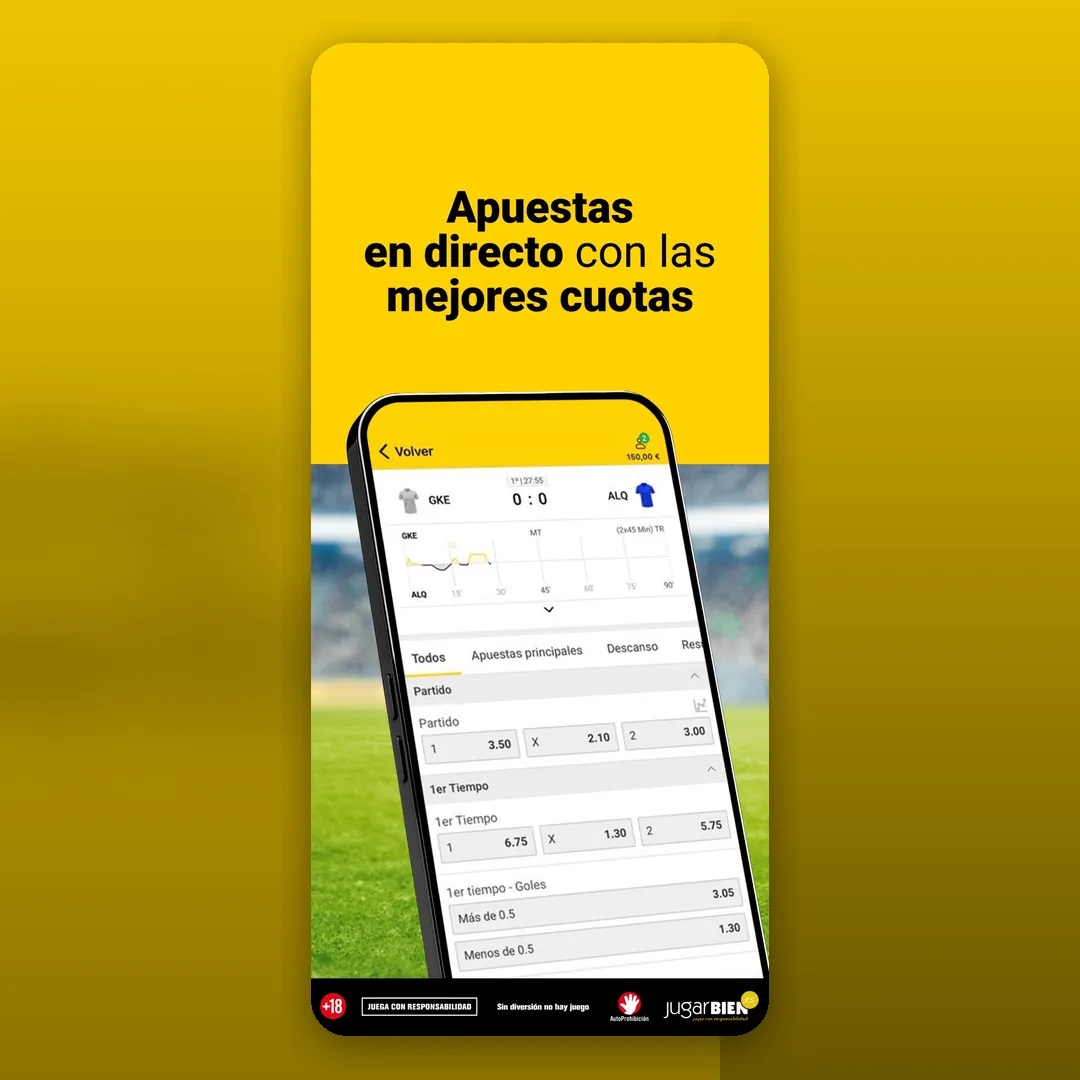 Captura oficial de la app de Interwetten