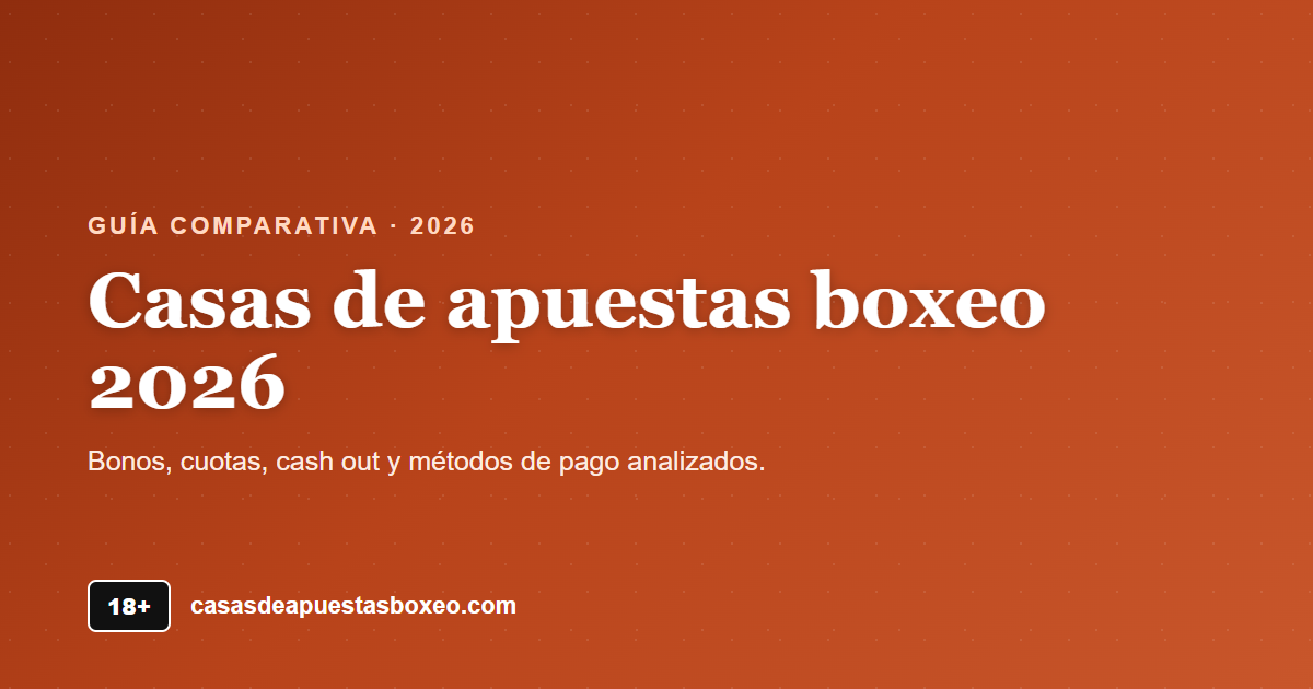 Casas de apuestas boxeo